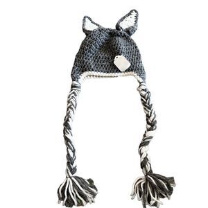 Handmade knit hat Rosie for baby little ears